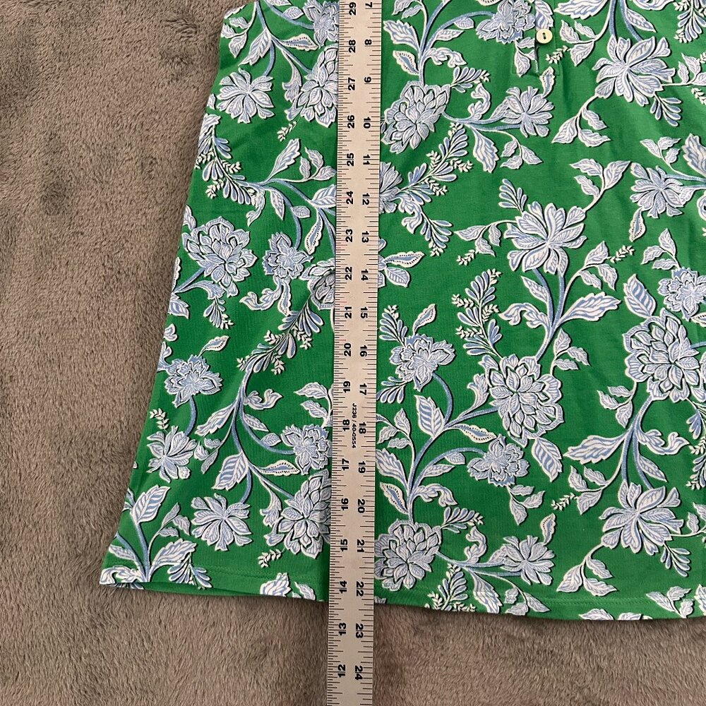 NWT J. Jill Sleeveless Top Tank Blouse XS Petite XSP Green Floral High Neck - Picture 5 of 7
